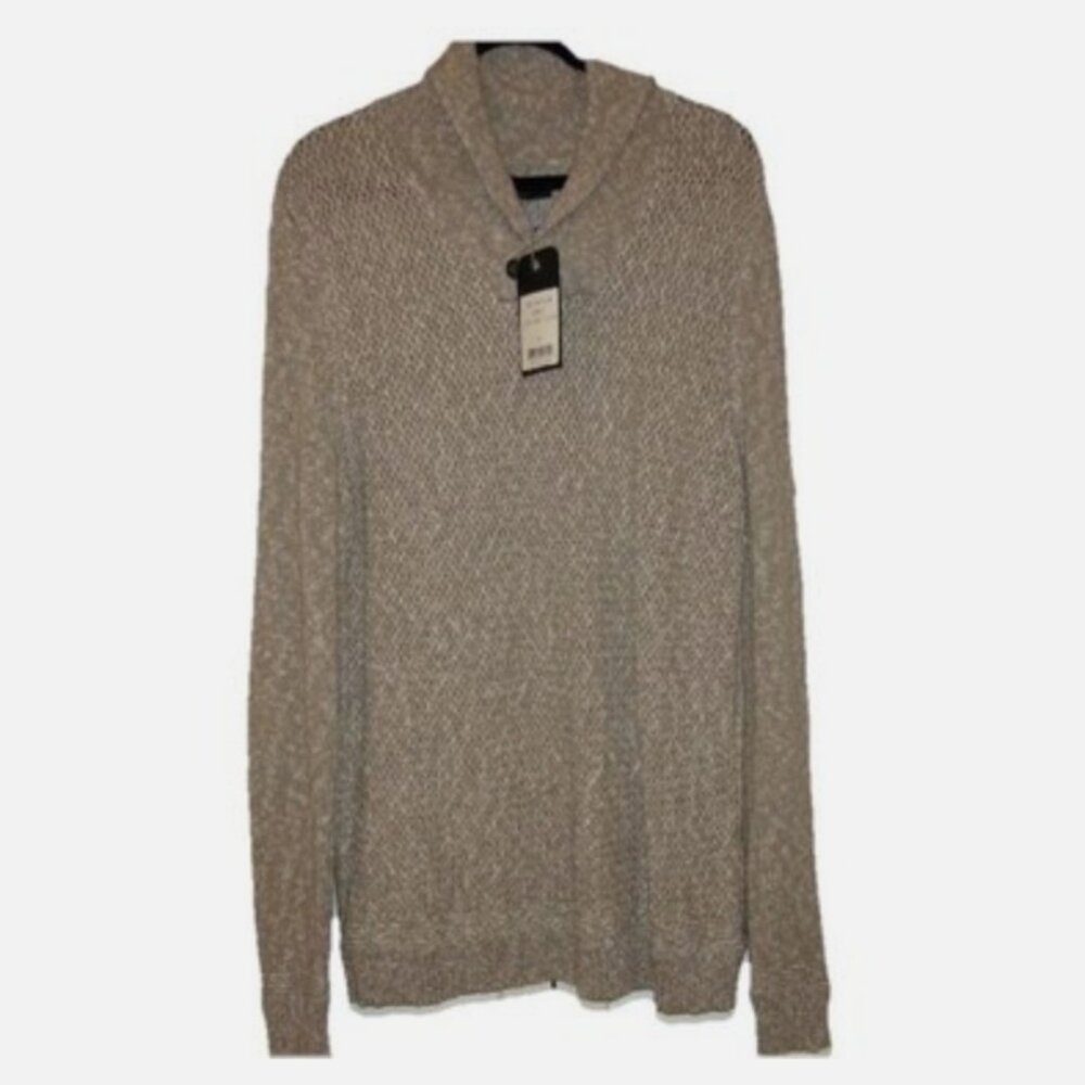 Rag & Bone Khaki Alturas Shawl Pullover Sweater